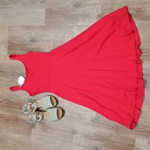 NWT Olivia Rae New York classic red pocket dress XS